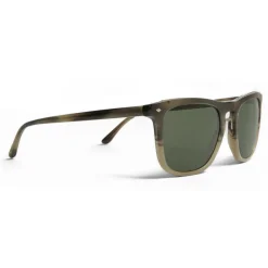 Giorgio Armani - Square Striped Frame Sunglasses - Grey - Sunglasses - Eyewear - Avvenice
