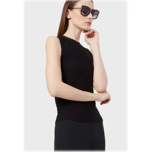 Giorgio Armani - Squared Sunglasses - Dark Brown - Sunglasses - Eyewear - Avvenice