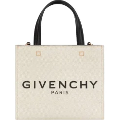 Givenchy - Beige and Black Canvas Mini Tote Bag - Exclusive Luxury Collection - Avvenice