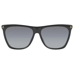 Givenchy Eyewear Givenchy - Black Acetate Sunglasses with Gold Metal Bars and Grey Lenses - Sunglasses - - Avvenice