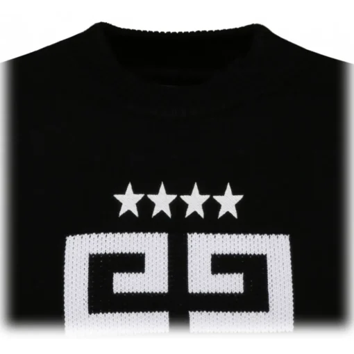 Givenchy - Black and White Cotton 4G Stars Pullover - Exclusive Luxury Collection - Avvenice^ Knitwears