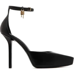 Givenchy - Black Calf Leather Lock Platform Pumps - Exclusive Luxury Collection - Avvenice