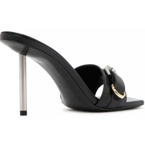 Givenchy - Black Calf Leather Voyou Sandals - Exclusive Luxury Collection - Avvenice