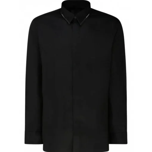 Givenchy - Black Cotton Collar Detail Shirt - Exclusive Luxury Collection - Avvenice^ Shirts