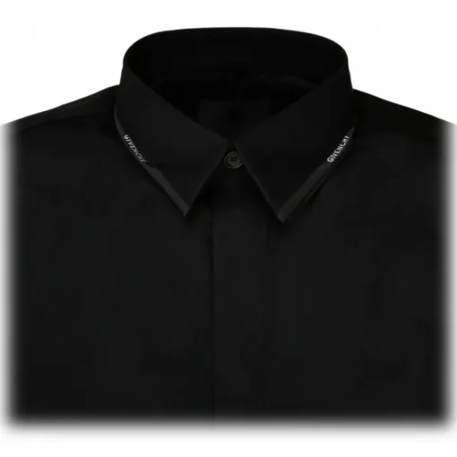 Givenchy - Black Cotton Collar Detail Shirt - Exclusive Luxury Collection - Avvenice^ Shirts