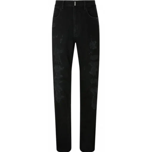 Givenchy - Black Cotton Ripped Jeans - Exclusive Luxury Collection - Avvenice