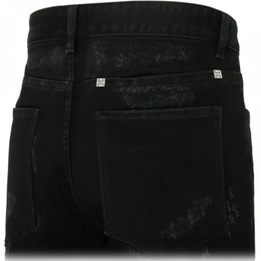 Givenchy - Black Cotton Ripped Jeans - Exclusive Luxury Collection - Avvenice
