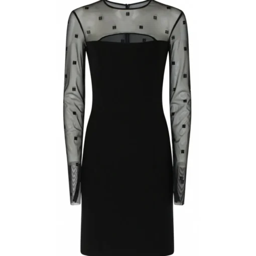 Givenchy - Black 4G Tulle Mini Dress - Exclusive Luxury Collection - Avvenice