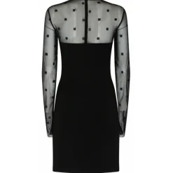 Givenchy - Black 4G Tulle Mini Dress - Exclusive Luxury Collection - Avvenice