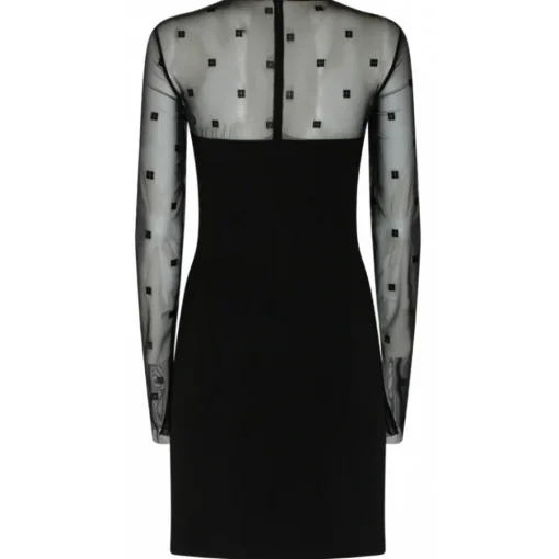 Givenchy - Black 4G Tulle Mini Dress - Exclusive Luxury Collection - Avvenice