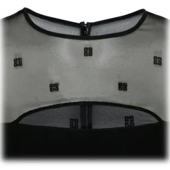 Givenchy - Black 4G Tulle Mini Dress - Exclusive Luxury Collection - Avvenice