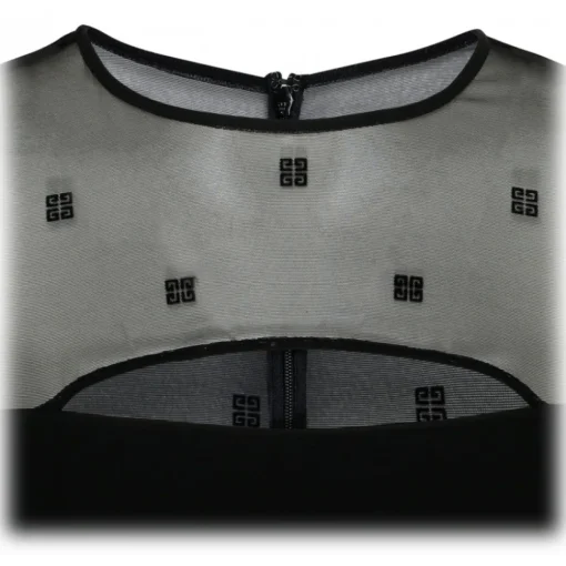 Givenchy - Black 4G Tulle Mini Dress - Exclusive Luxury Collection - Avvenice