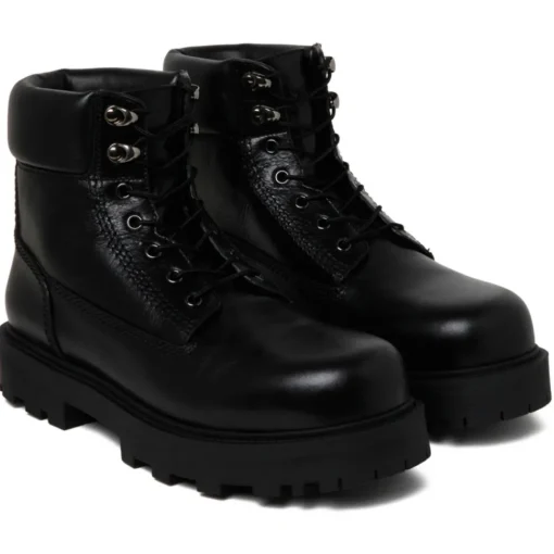 Givenchy - Black Leather Workboots - Exclusive Luxury Collection - Avvenice