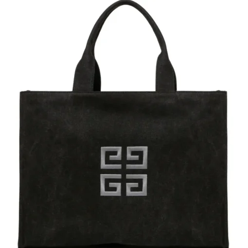 Givenchy - Black Logo Embroidered Tote Bag - Exclusive Luxury Collection - Avvenice