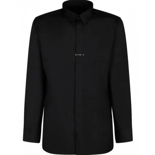 Givenchy - Black Logo Plaque Shirt - Exclusive Luxury Collection - Avvenice