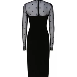Givenchy - Black Long Sleeved Mid Dress - Exclusive Luxury Collection - Avvenice