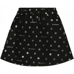 Givenchy - Black Stretch Cotton Logo Print Skirt - Exclusive Luxury Collection - Avvenice^ Skirts