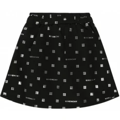 Givenchy - Black Stretch Cotton Logo Print Skirt - Exclusive Luxury Collection - Avvenice^ Skirts