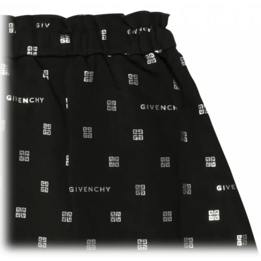 Givenchy - Black Stretch Cotton Logo Print Skirt - Exclusive Luxury Collection - Avvenice^ Skirts