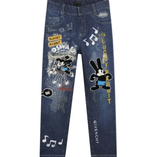 Givenchy - Disney Embroidered Kids Straight-Leg Jeans - Exclusive Luxury Collection - Avvenice