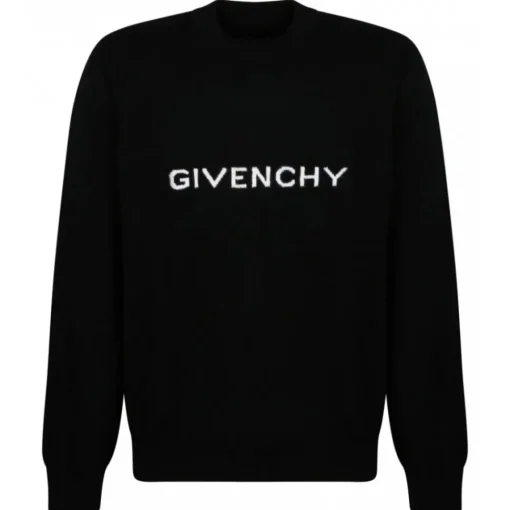 Givenchy - Inlay Logo Black Wool Pullover - Exclusive Luxury Collection - Avvenice^ Knitwears