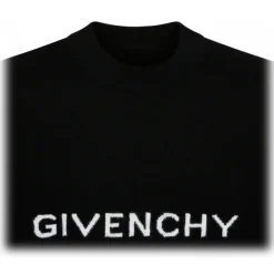 Givenchy - Inlay Logo Black Wool Pullover - Exclusive Luxury Collection - Avvenice^ Knitwears