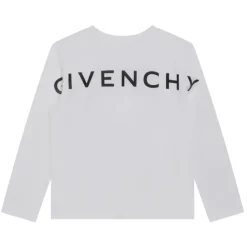 Givenchy - Kids Long Sleeve T-Shirt in White - Exclusive Luxury Collection - Avvenice