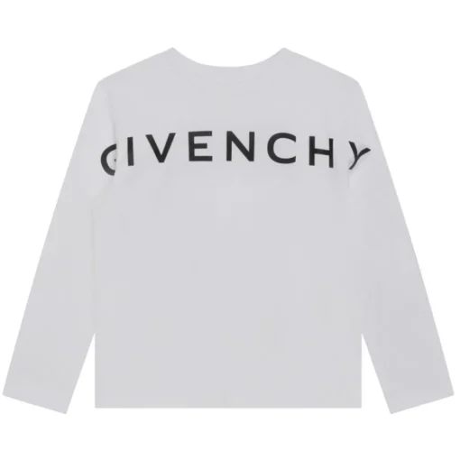 Givenchy - Kids Long Sleeve T-Shirt in White - Exclusive Luxury Collection - Avvenice