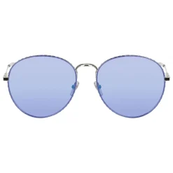 Givenchy Eyewear Givenchy - Metal Sunglasses with Silver Finish Frames and Purple Lenses - Sunglasses - - Avvenice