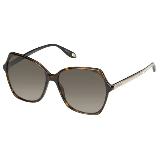 Givenchy Eyewear Givenchy - Oversized Sunglasses with Metal Soul Rings Gold and Brown Lenses - Sunglasses - - Avvenice