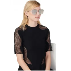 Givenchy Eyewear Givenchy - Sunglasses GV Double Wire in Metal - Silver Brown - Sunglasses - - Avvenice