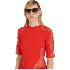 Givenchy Eyewear Givenchy - Sunglasses Two Tone GV3 Square in Acetate - Havanna Honey Brown - Sunglasses - - Avvenice^ Sunglasses & Eyewear