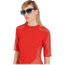 Givenchy Eyewear Givenchy - Sunglasses Two Tone GV3 Square in Acetate - Dark Blue - Sunglasses - - Avvenice