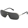 Givenchy Eyewear Givenchy - Sunglasses Unisex GV Eclipse in Metal - Gold Grey - Sunglasses - - Avvenice