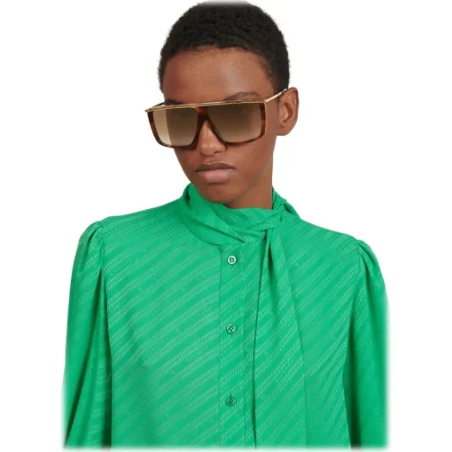 Givenchy Eyewear Givenchy - Sunglasses Unisex GV Light in Metal and Acetate - Gold Brown - Sunglasses - - Avvenice^ Sunglasses & Eyewear