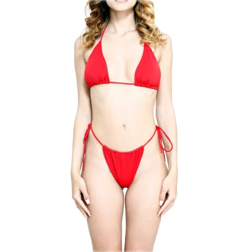 Grace - Grazia Di Miceli - Triangle Bikini "Sunshine Skyway" Red - Luxury Collection - Made in Italy - High Quality - Avvenice^ Swimwear