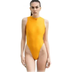 Grace - Grazia Di Miceli - One Piece Swimsuit "Tokyo" Mustard - Luxury Collection - Made in Italy - High Quality - Avvenice^ Swimwear
