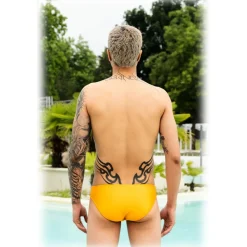 Grace - Grazia Di Miceli - Yellow Osaka Men's Briefs - Luxury Collection - Made in Italy - High Quality - Avvenice