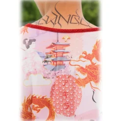 Grace - Grazia Di Miceli - Men's Kimono with Oriental Prints Hiloya - Luxury Collection - Made in Italy - High Quality - Avvenice^ Swimwear