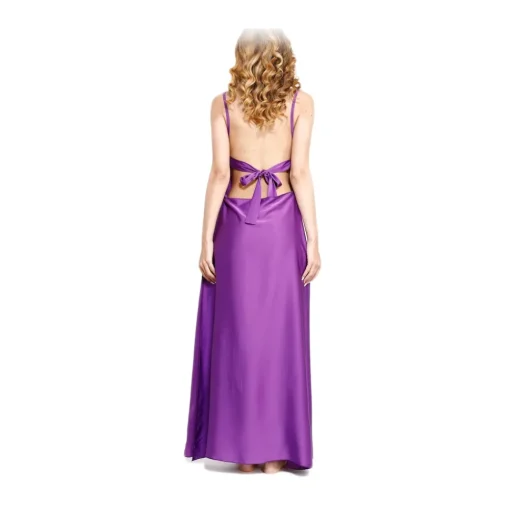 Grace - Grazia Di Miceli - "Española Way" Purple Women's Dress - Luxury Collection - Made in Italy - High Quality - Avvenice