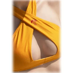 Grace - Grazia Di Miceli - "Kyoto" Mustard Crossover Bikini - Luxury Collection - Made in Italy - High Quality - Avvenice^ Swimwear