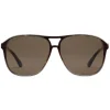 Gucci Eyewear Gucci - Acetate Aviator Sunglasses with Optimal Fit - Acetate Turtle Dark Brown Lenses - - Avvenice