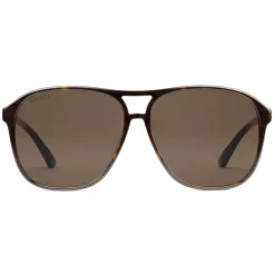 Gucci Eyewear Gucci - Acetate Aviator Sunglasses with Optimal Fit - Acetate Turtle Dark Brown Lenses - - Avvenice