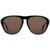 Gucci Eyewear Gucci - Acetate Aviator Sunglasses - Black Acetate Brown Lenses - - Avvenice