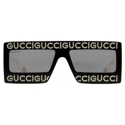 Gucci Eyewear Gucci - Acetate Sunglasses with Mask Frame - Black - - Avvenice