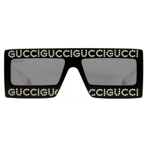 Gucci Eyewear Gucci - Acetate Sunglasses with Mask Frame - Black - - Avvenice