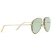 Gucci Eyewear Gucci - Aviator Metal Sunglasses - Gold  with Transparent Yellow Detail - - Avvenice^ Sunglasses & Eyewear