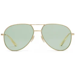 Gucci Eyewear Gucci - Aviator Metal Sunglasses - Gold  with Transparent Yellow Detail - - Avvenice^ Sunglasses & Eyewear