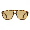Gucci Eyewear Gucci - Aviator Sunglassed with Web Enamel - Turtle - - Avvenice