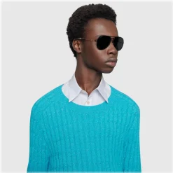 Gucci Eyewear Gucci - Aviator Sunglassed - Black - - Avvenice